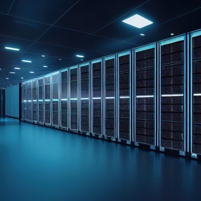 server-racks-computer-network-security-server-room-data-center-d-render-dark-blue-generative-ai
